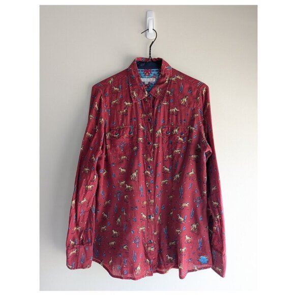 Tin Haul Horses and Southwestern Print button down top - Picture 1 of 8